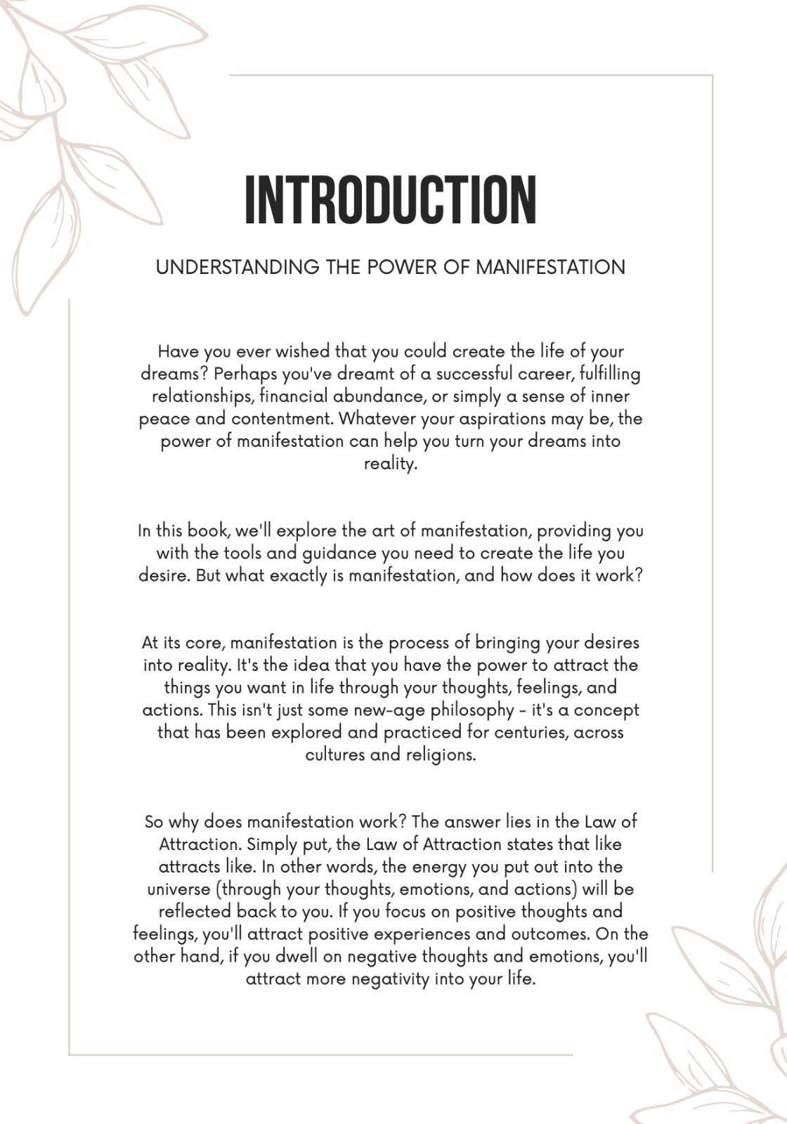The Art of Manifestation