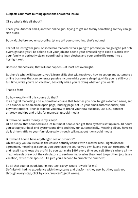 Emails That Sell